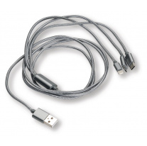 Berner USB nabíjecí multikabel 3 v 1 – Micro USB, Type-C a Lightning