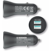 Berner autonabíječka 2 USB, 2A, 12/24 V