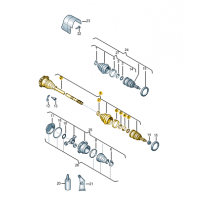 Hřídel kloubový se synch. Škoda (originál) 6Q0407272DH