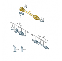 Hřídel kloubový se synch. Škoda (originál) 6Q0407452QX