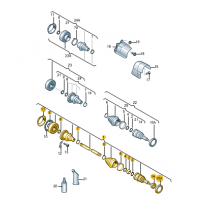 Hřídel kloubový se synch. Škoda (originál) 6Q0407272EC
