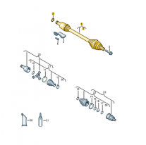 Hřídel kloubový se synch. Škoda (originál) 6Q0407272EP
