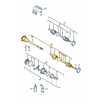 Hřídel kloubový se synch. Škoda (originál) 6Q0407451FX