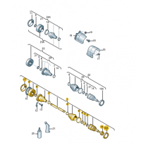 Hřídel kloubový se synch. Škoda (originál) 6R0407764JX
