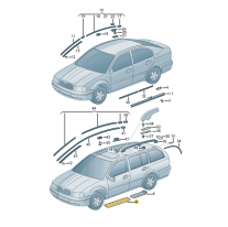Lišta ozdobná pro prah Škoda (originál) 1U9853558B B41