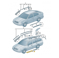 Lišta ozdobná pro prah Škoda (originál) 1U9853557B B41