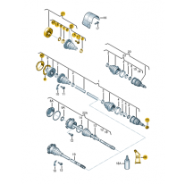 Kloub synchronní s ochrannou Škoda (originál) 357498104 X